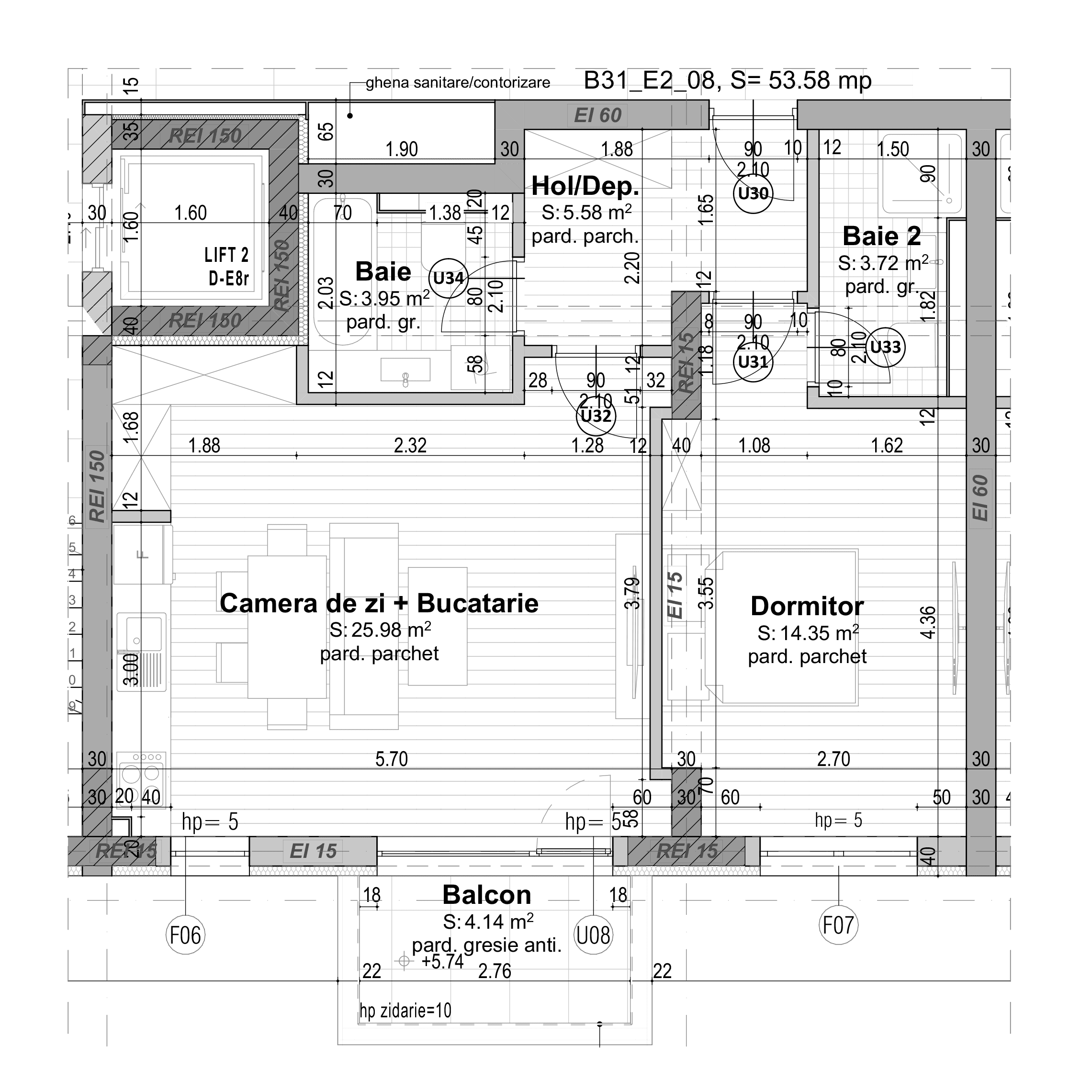 Plan apartament B31-2-8