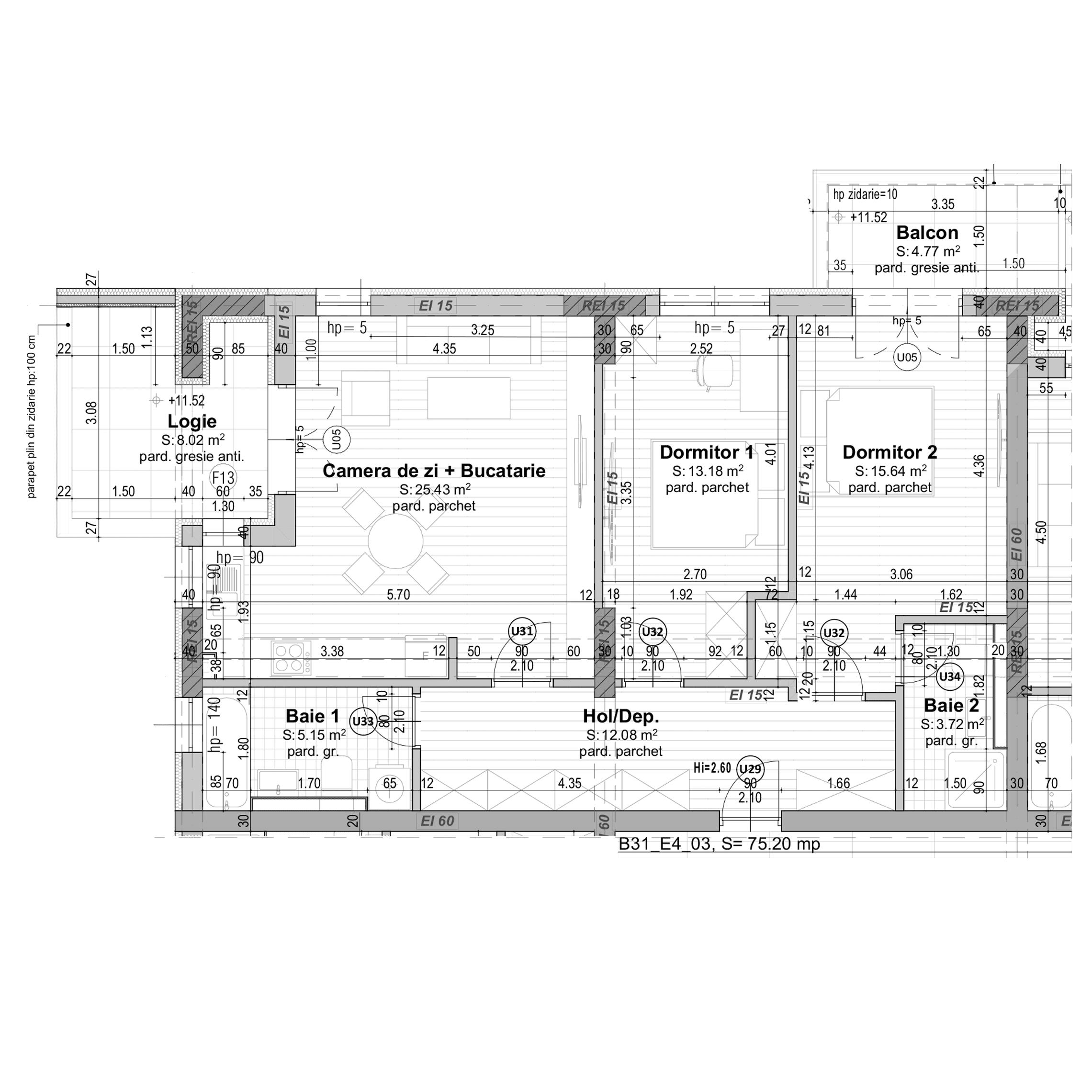 Plan apartament B31-4-3