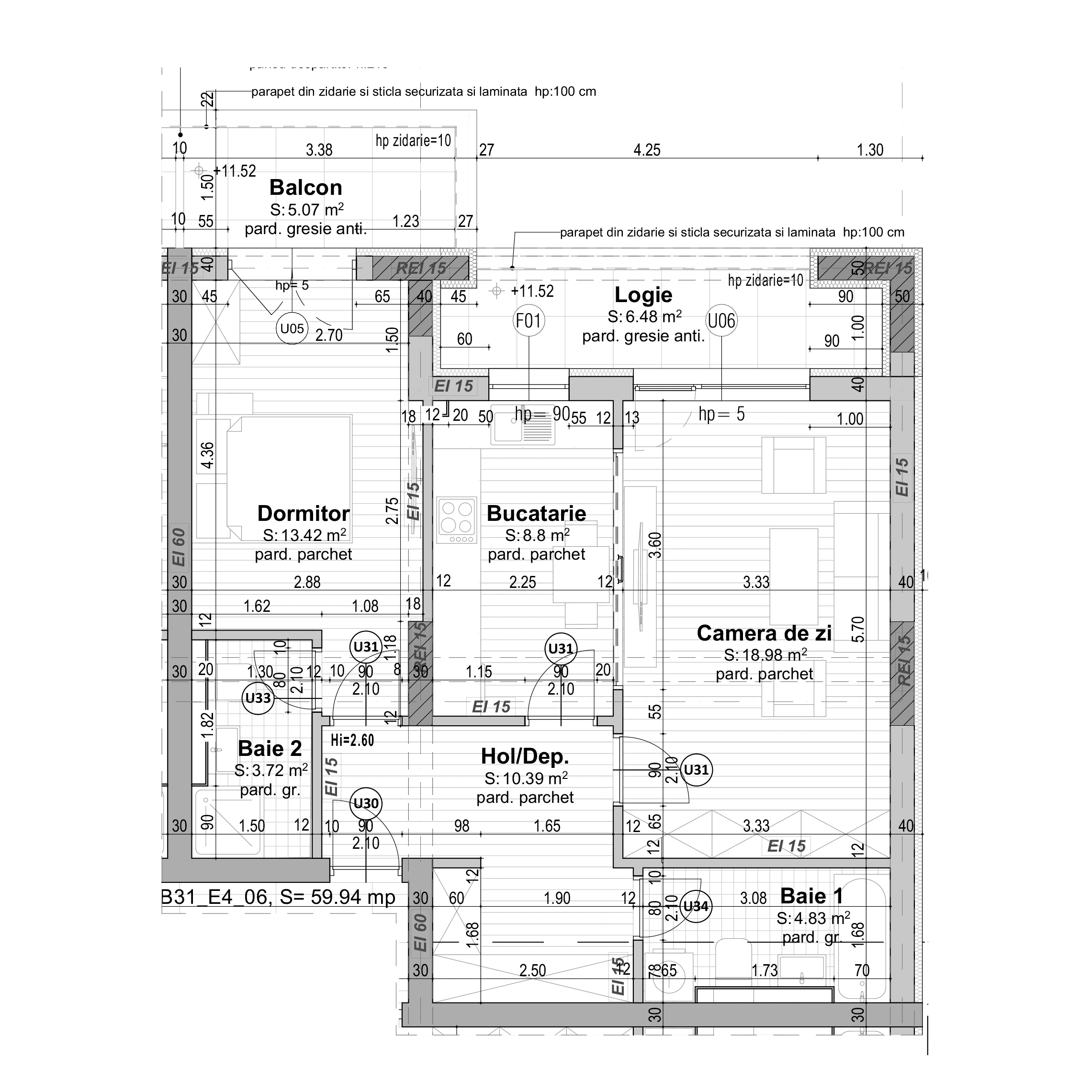 Plan apartament B31-4-6