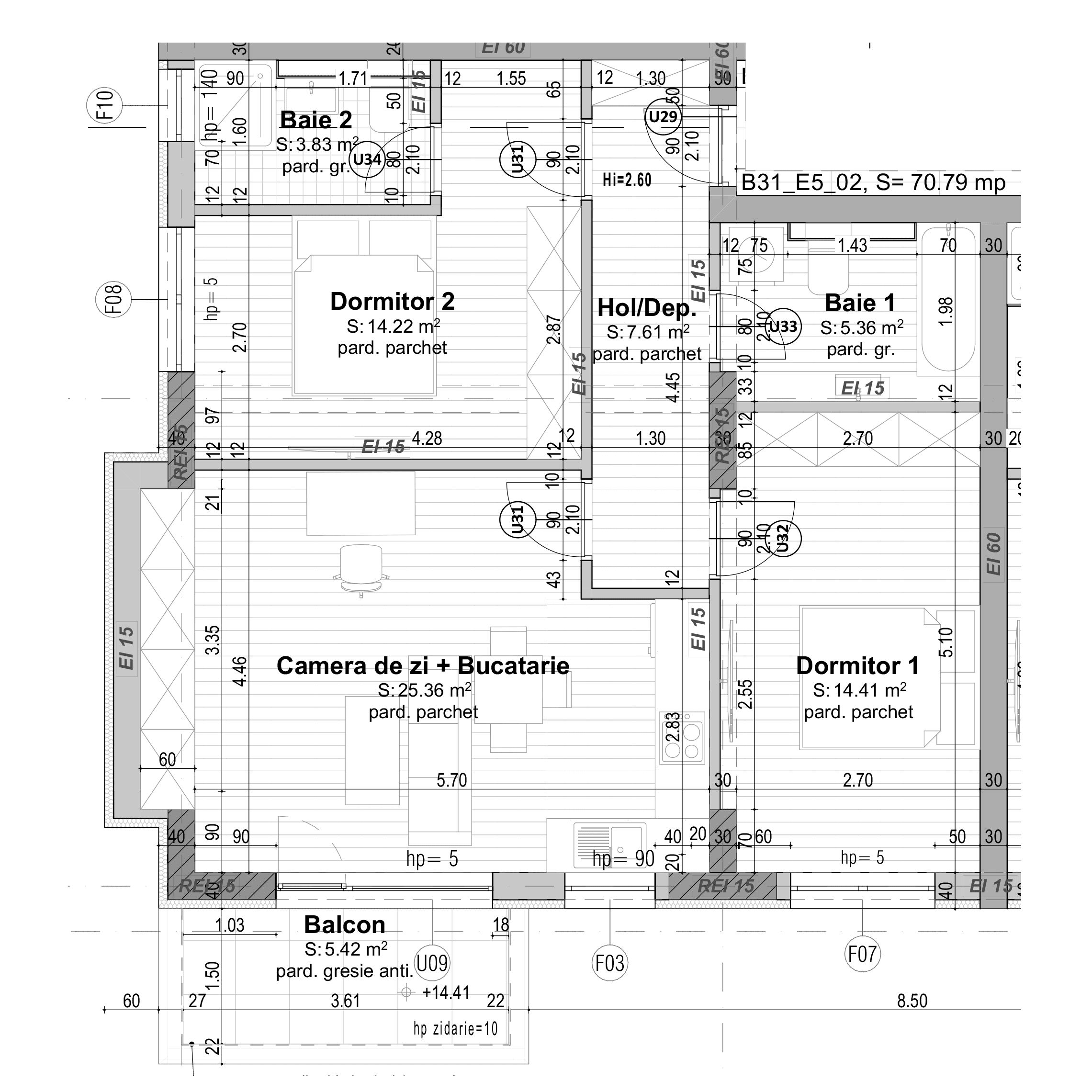 Plan apartament B31-5-2