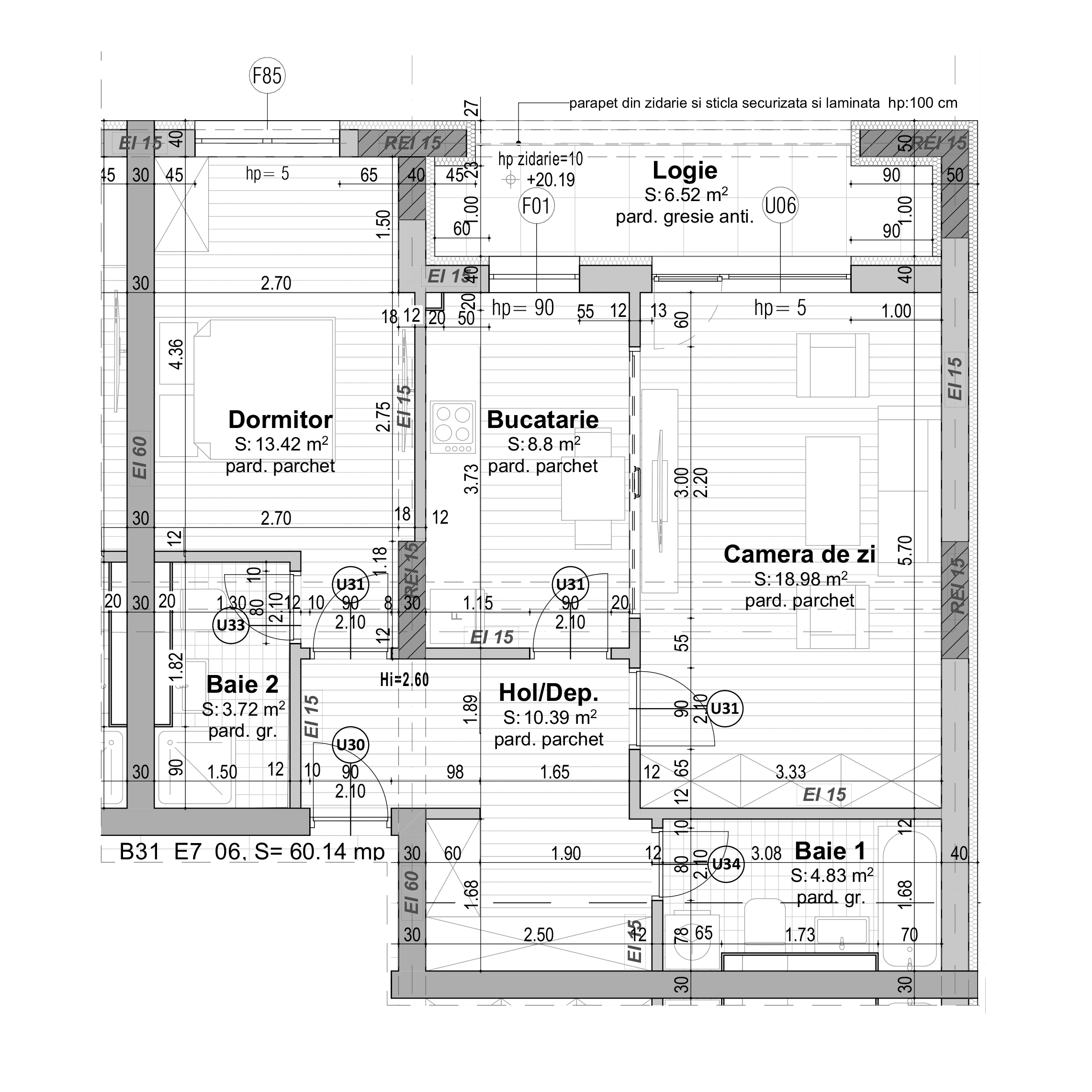 Plan apartament B31-7-6