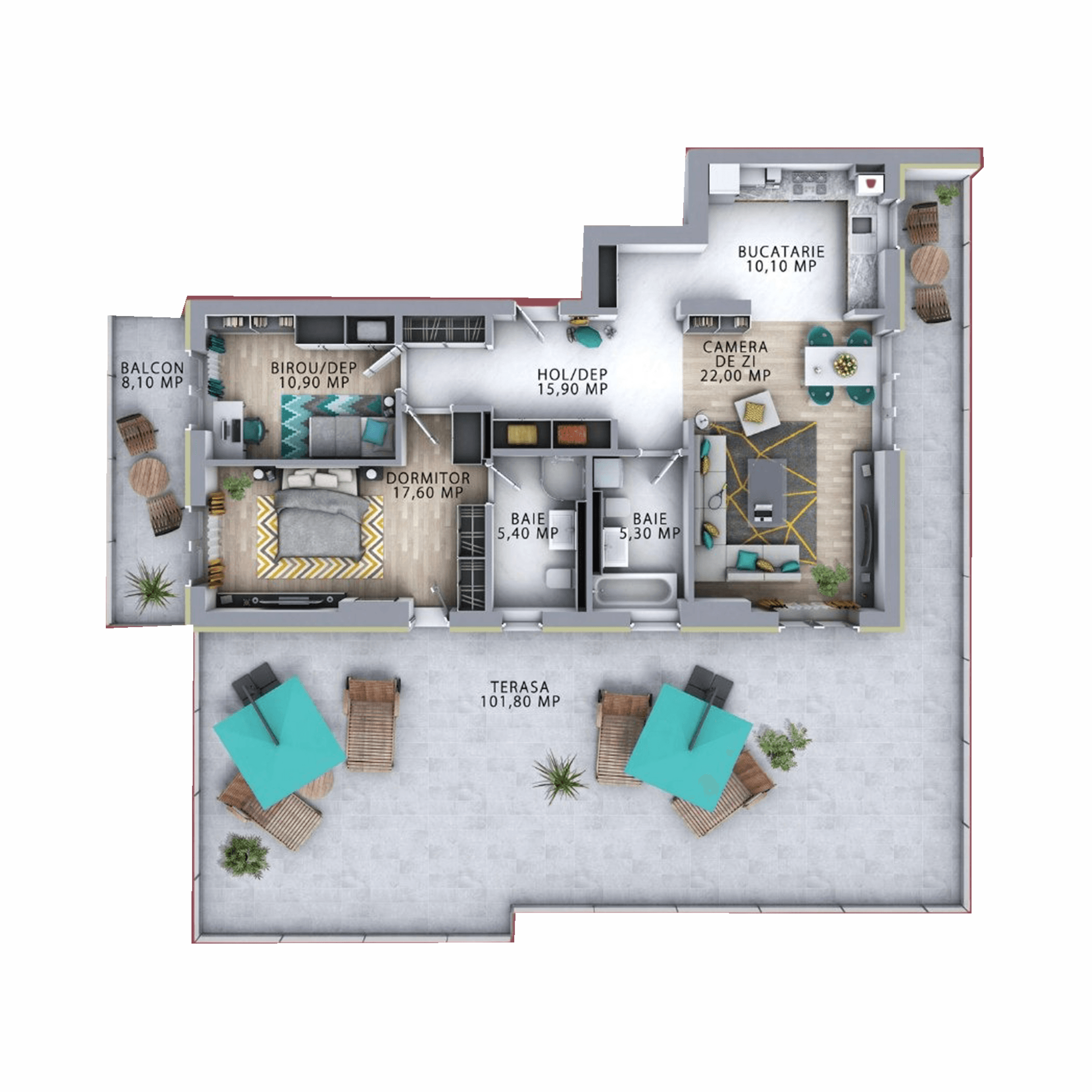 Plan apartament B11-9-1