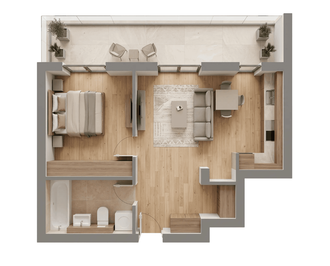 Plan apartament B29-10-6