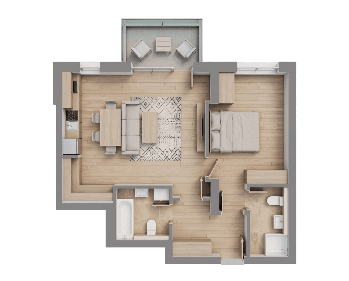 Plan apartament B29-8-1