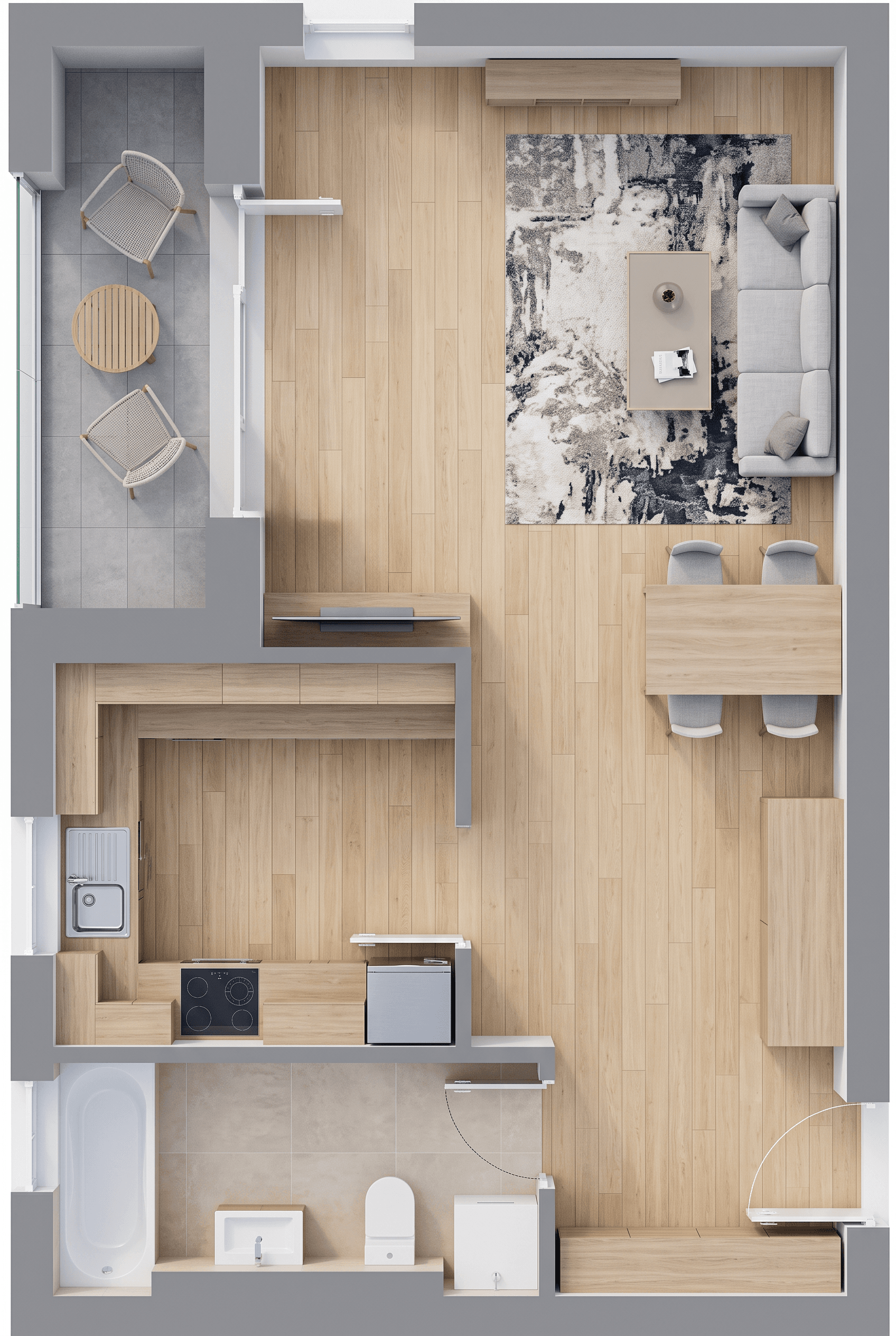 Plan apartament B29-7-7