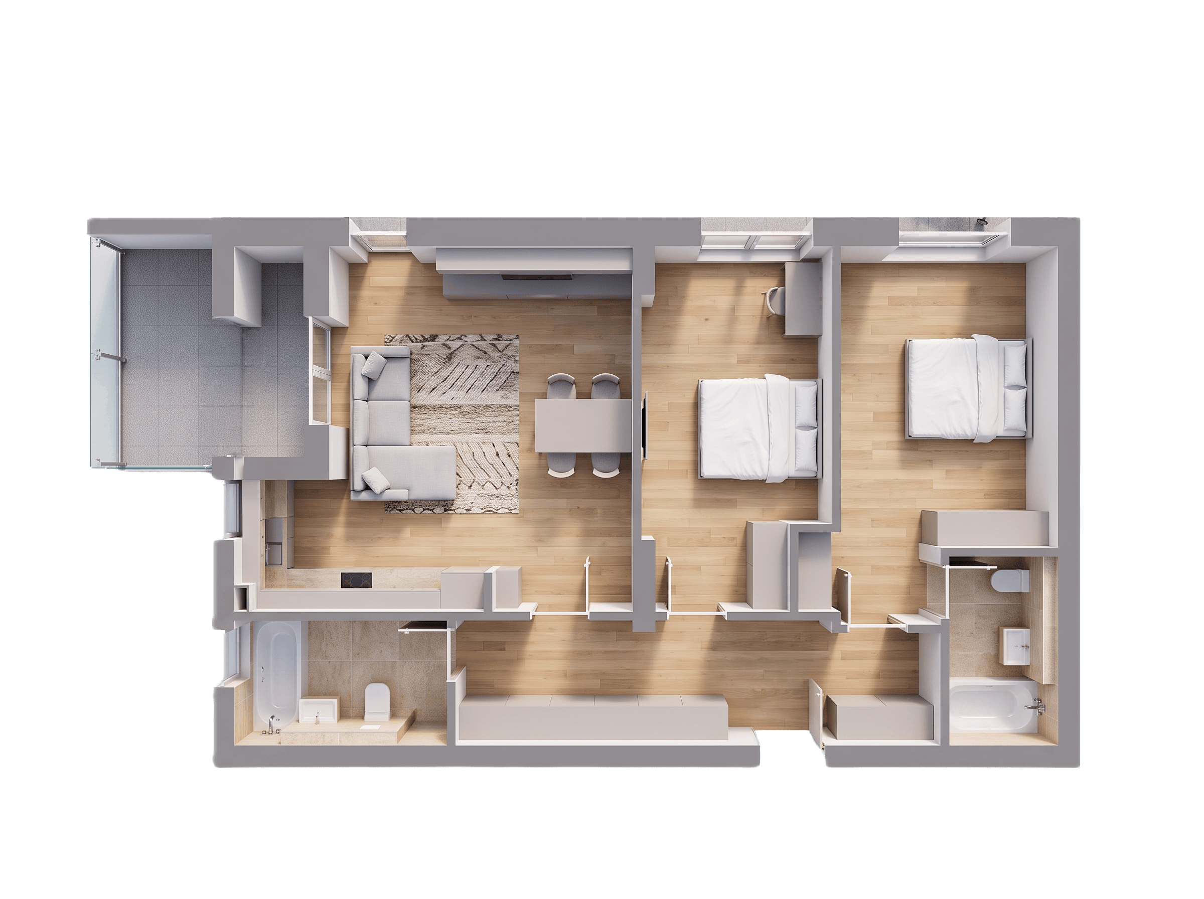Plan apartament B31-2-3