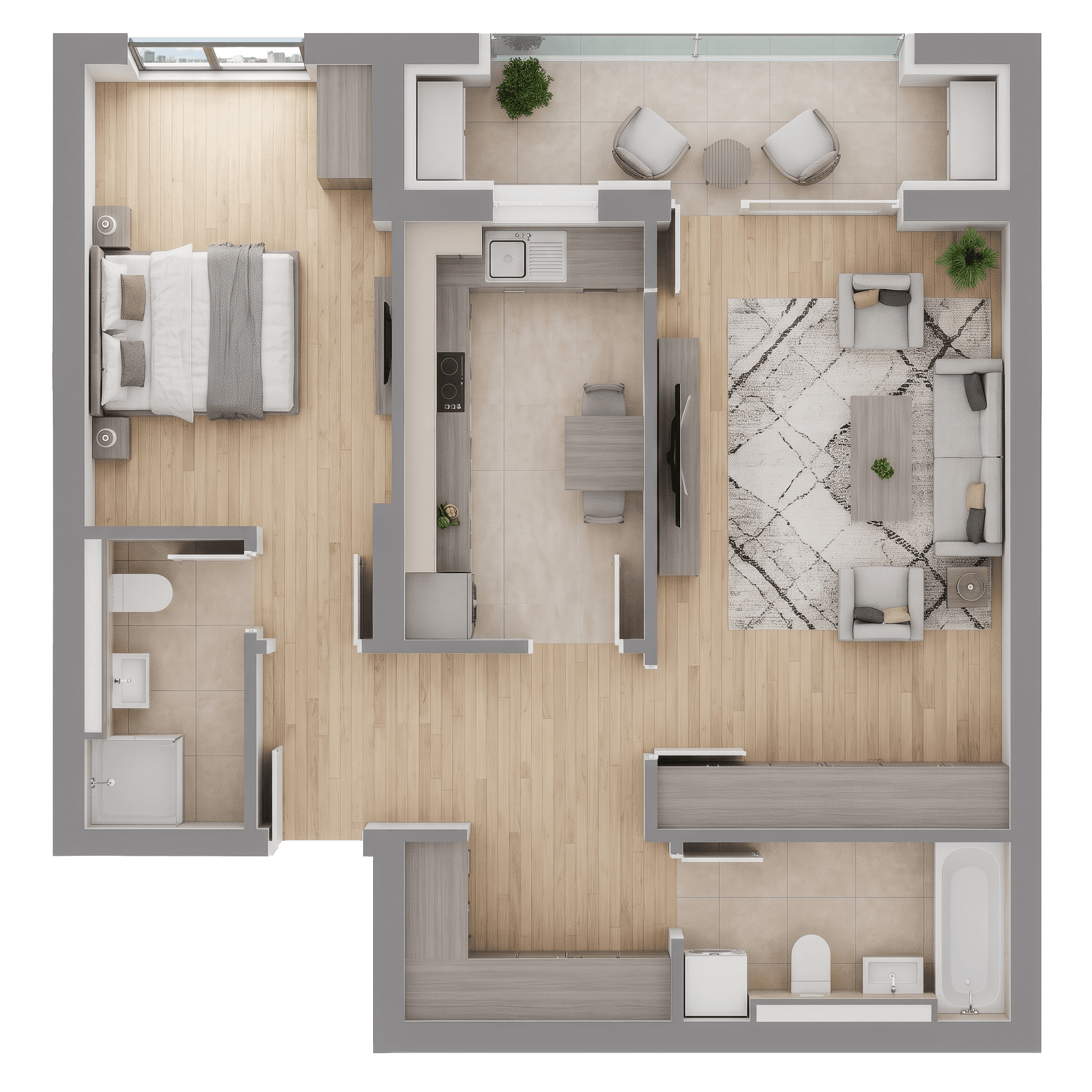 Plan apartament B31-6-6