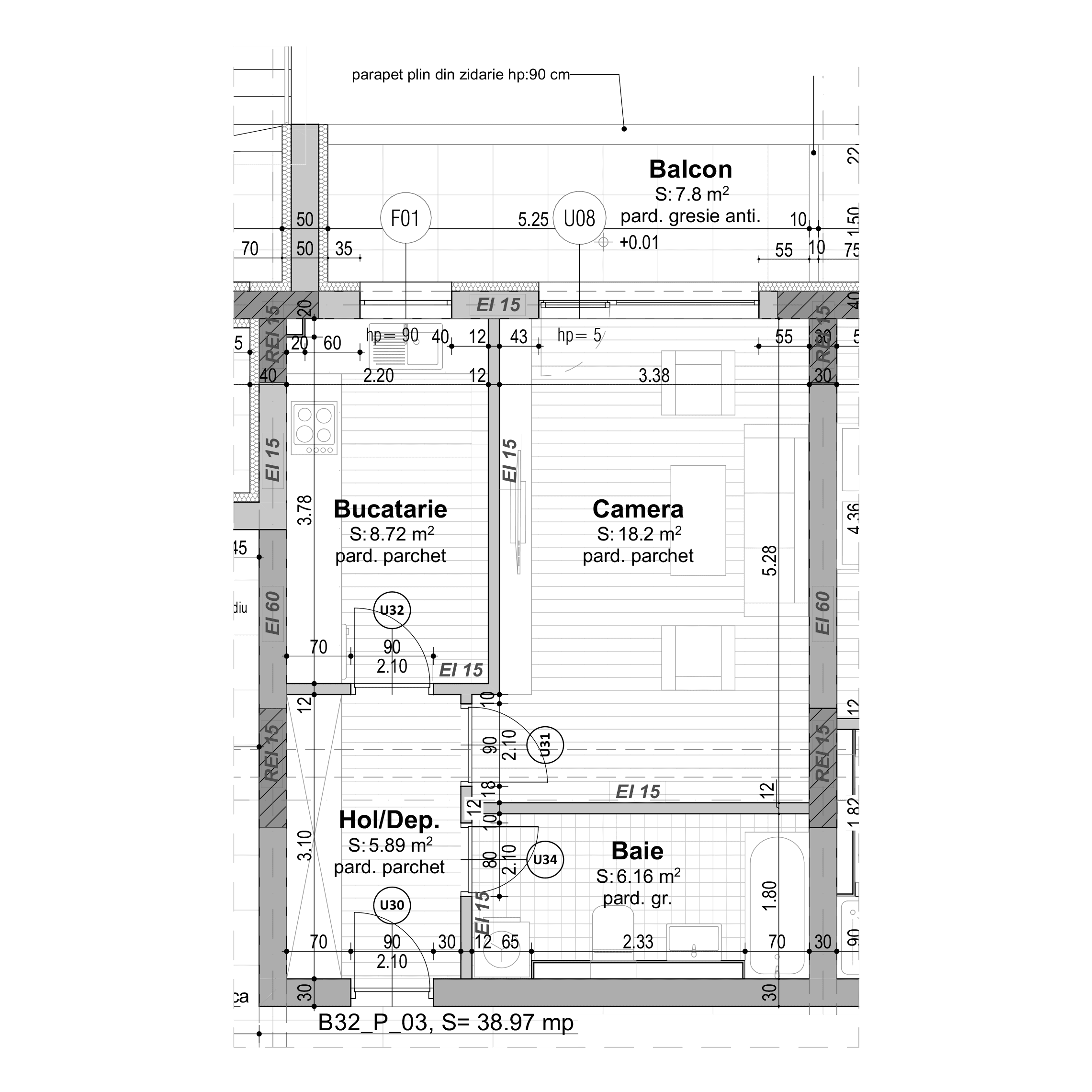 Plan apartament o cameră