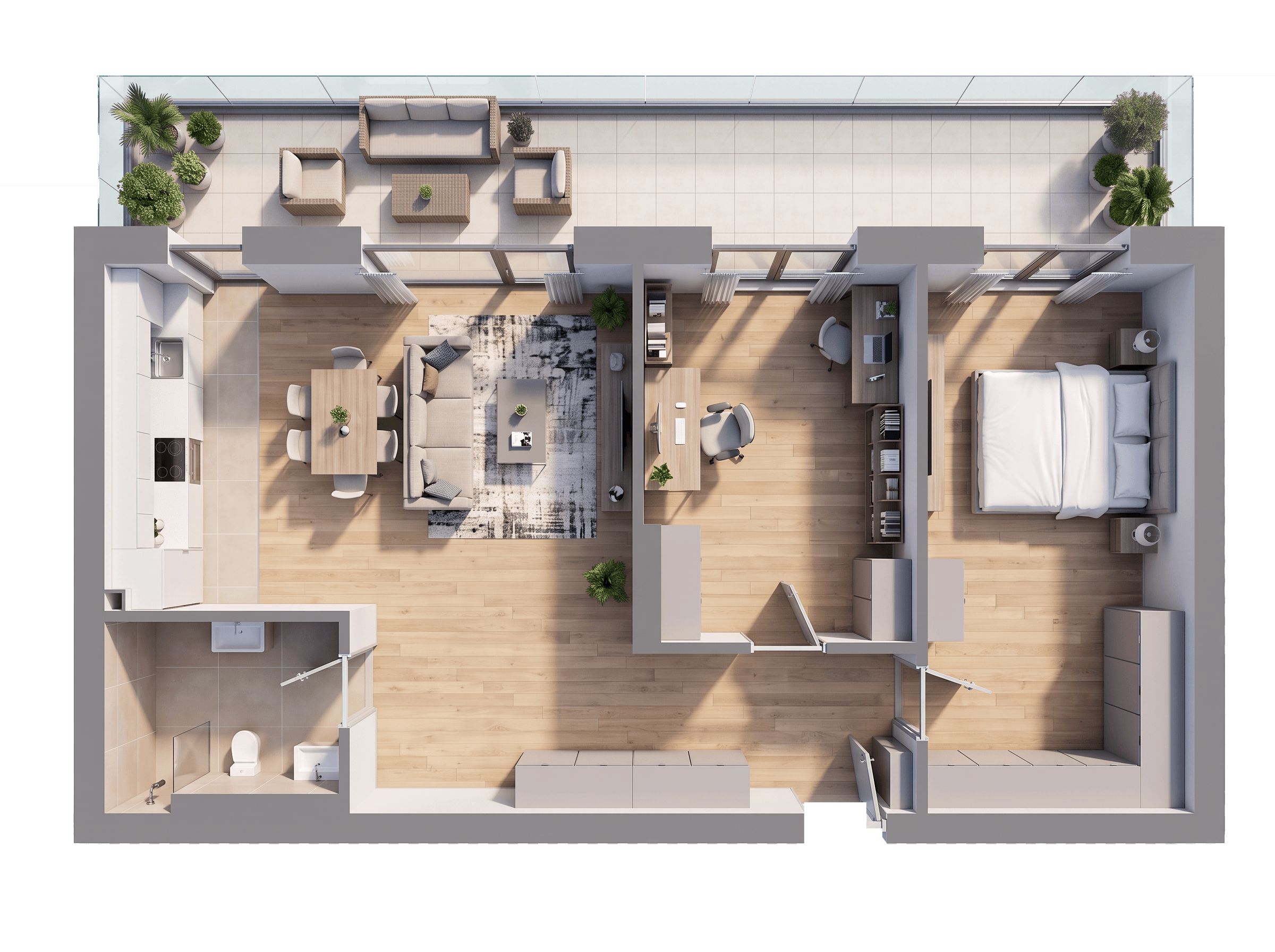 Plan apartament B32-6-2