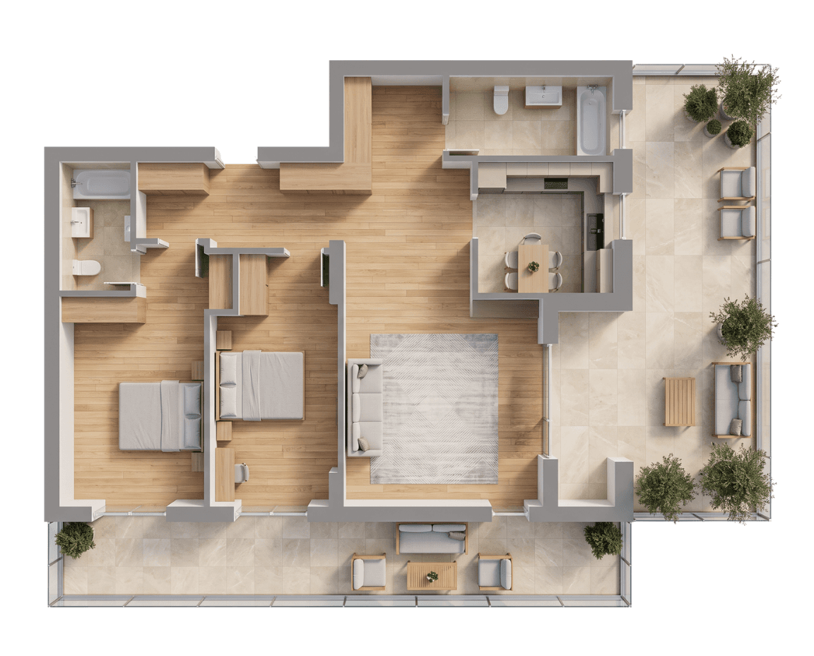 Plan apartament B30-P-3