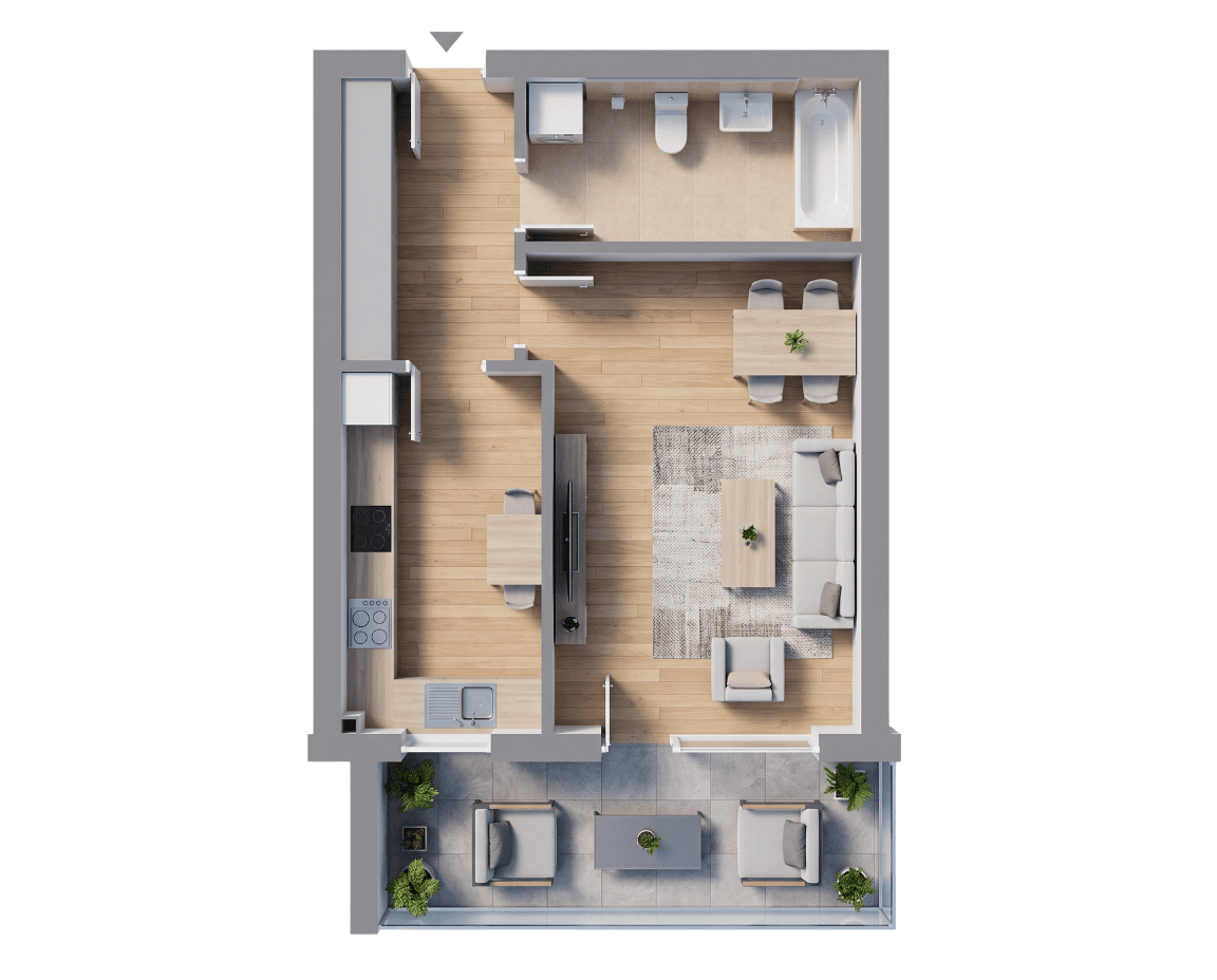 Plan apartament B30-P-4