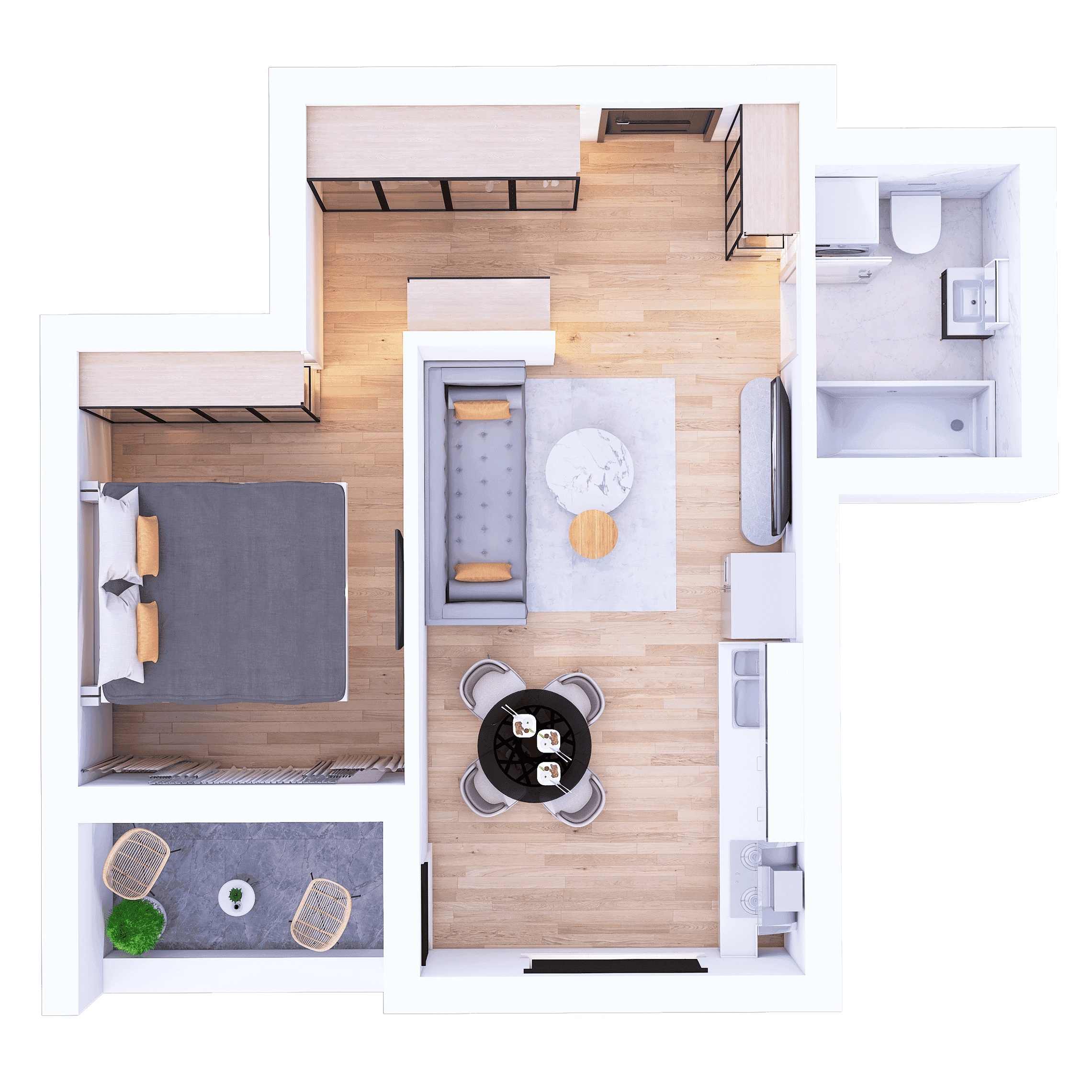 Plan apartament B15-1-1
