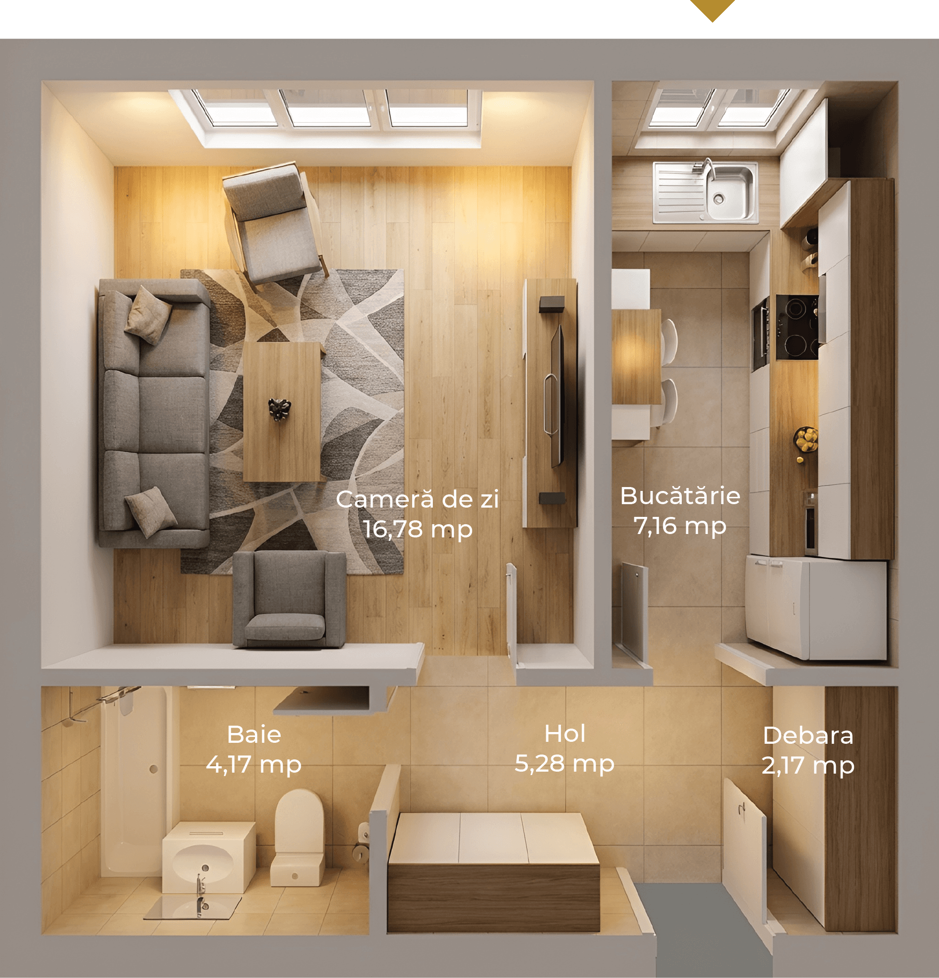 Plan apartament B11-D-99