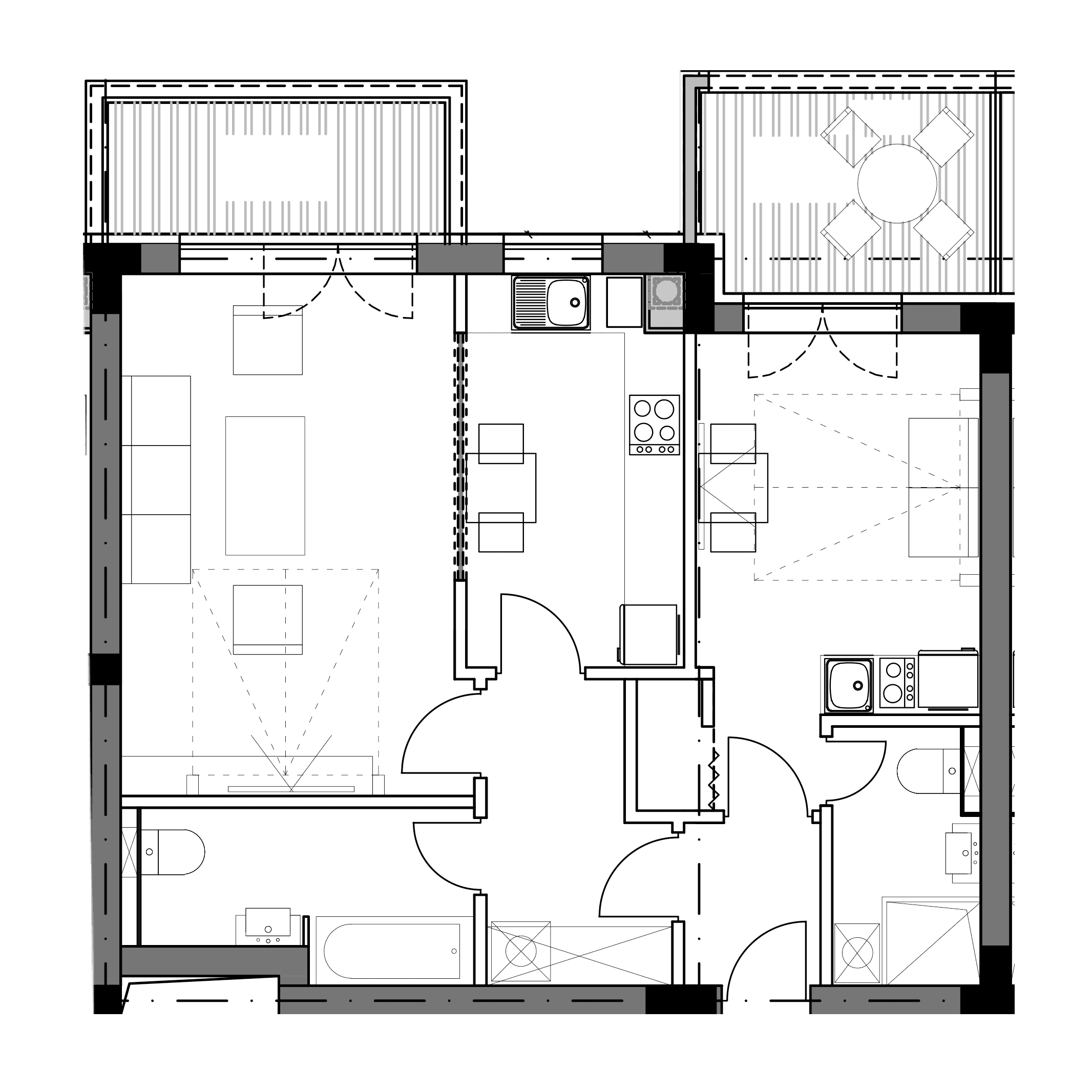 Plan apartament B6-E1-01