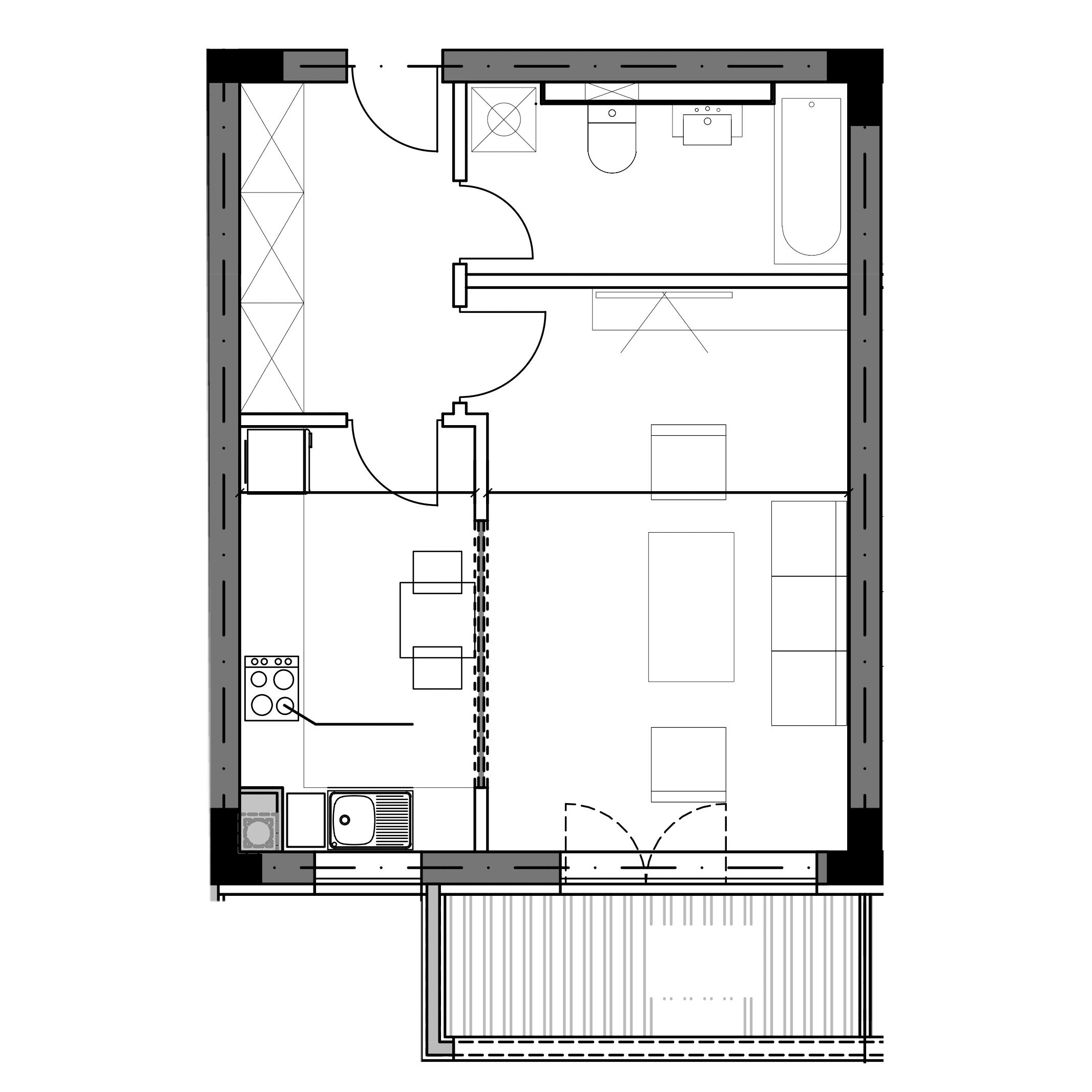 Plan apartament B6-E1-05