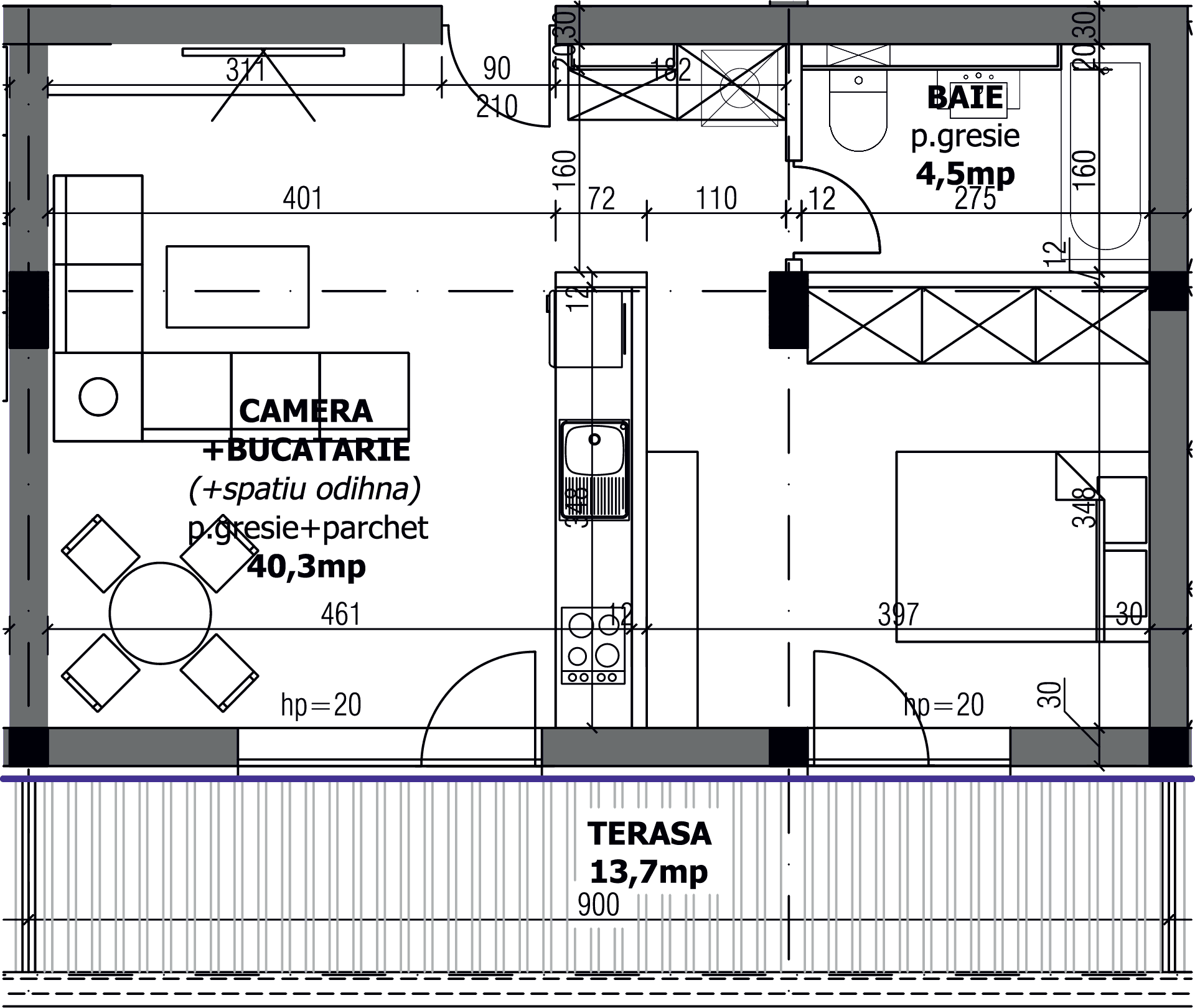 Plan apartament V28-R-3