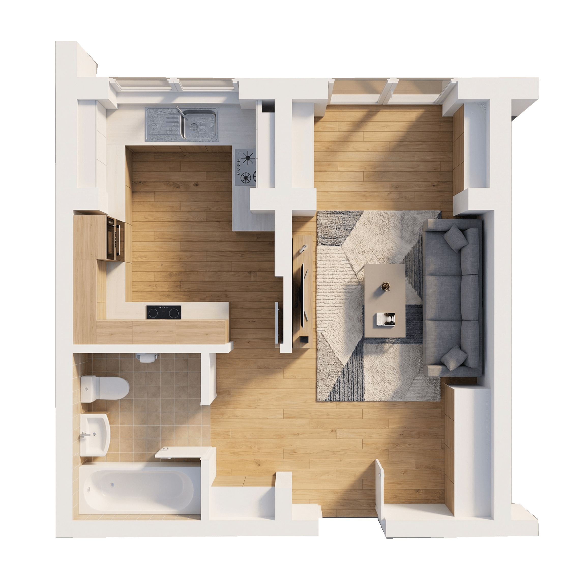 Plan apartament B15-D-96